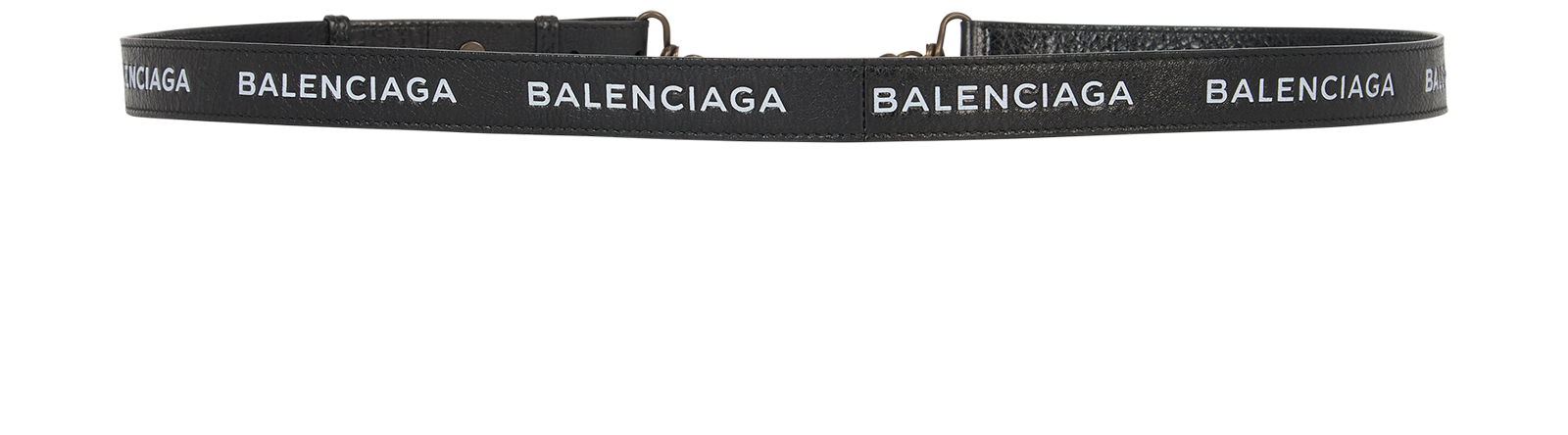 Balenciaga Logo Bag Strap, &pound;120, Accessories, Black, Leather, Back view